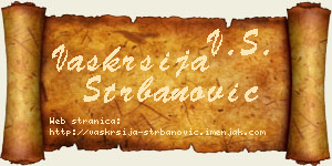Vaskrsija Štrbanović vizit kartica